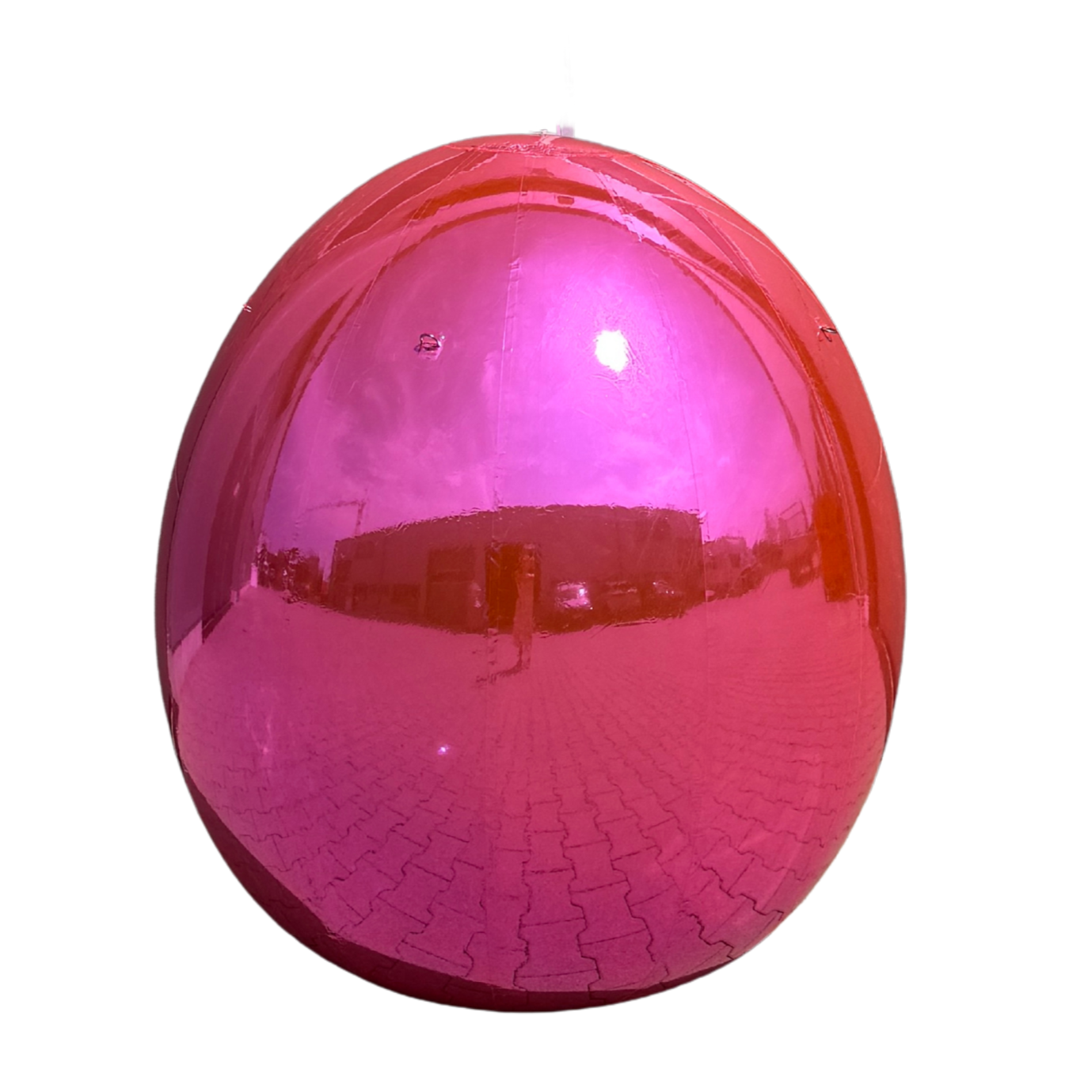 Aufblasbare Ostereier -  pink glänzend 150 cm